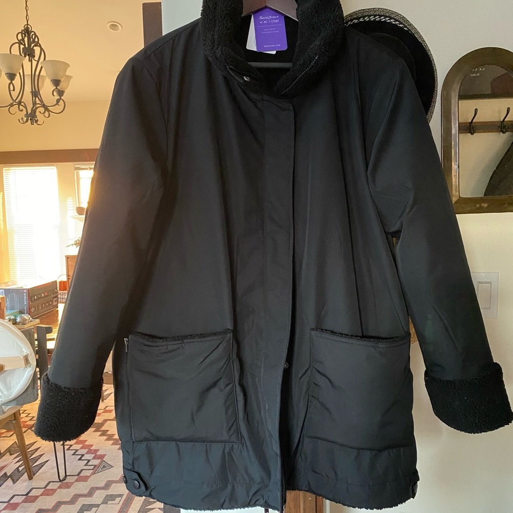 Seraphine 4 in 1 Coat with Zip Off Kangaroo Panel